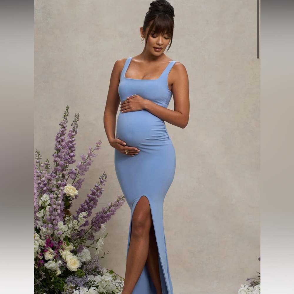 Club L London Sky Blue Maxi Dress